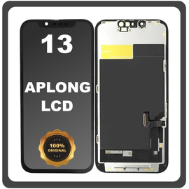 Γνήσια Original Apple iPhone 13, iPhone13 (A2633, A2482) APLONG LCD Display Screen Assembly Οθόνη + Touch Screen Digitizer Μηχανισμός Αφής Black Μαύρο (Premium A+)​ (0% Defective Returns)