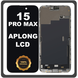 Γνήσια Original For Apple iPhone 15 Pro Max, iPhone 15 ProMax (A2849, A3105) APLONG LCD Display Screen Assembly Οθόνη + Touch Screen Digitizer Μηχανισμός Αφής Black Μαύρο (0% Defective Returns)