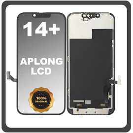 Γνήσια Original For Apple iPhone 14 Plus, iPhone 14+ (A2886, A2632) APLONG LCD Display Screen Assembly Οθόνη + Touch Screen Digitizer Μηχανισμός Αφής Black Μαύρο (0% Defective Returns)