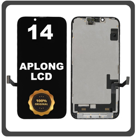 Γνήσια Original For Apple iPhone 14 (A2882, A2649) APLONG LCD Display Screen Assembly Οθόνη + Touch Screen Digitizer Μηχανισμός Αφής Midnight Μαύρο (0% Defective Returns)