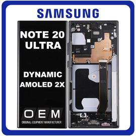 HQ OEM &Sigma;&upsilon;&mu;&beta;&alpha;&tau;ό &Mu;&epsilon; Samsung Galaxy Note 20 Ultra 4G (SM-N985F, SM-N985F/DS), Dynamic AMOLED 2X LCD &Omicron;&theta;ό&nu;&eta; + Touch Screen Digitizer &Mu;&eta;&chi;&alpha;&nu;&iota;&sigma;&mu;ό&sigmaf; &Alpha;&phi;ή&sigmaf; + Frame Bezel &Pi;&lambda;&alpha;ί&sigma;&iota;&omicron; &Sigma;&alpha;&sigma;ί Mystic Black &Mu;&alpha;ύ&rho;&omicron; (Premium A+)