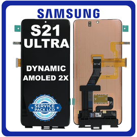 Γνήσια Original Samsung Galaxy S21 Ultra 5G (SM-G998B, SM-G998B/DS) Dynamic AMOLED 2X LCD Display Screen Assembly Οθόνη + Touch Screen Digitizer Μηχανισμός Αφής Black Μαύρο GH96-13958B (Service Pack By Samsung)