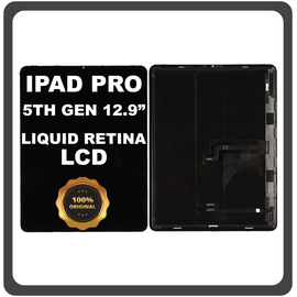 Γνήσια Original For Apple iPad Pro 2021 5th Gen 12.9" (A2379, A2461) Liquid Retina XDR mini-LED LCD Display Aseembly Screen Οθόνη + Touch Digitizer Unit Μηχανισμός Aφής Space Gray Μαύρο