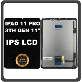 Γνήσια Original For Apple iPad Pro 11 2021 3th Gen 11" (A2301, A2459) Liquid Retina IPS LCD Display Aseembly Screen Οθόνη + Touch Digitizer Unit Μηχανισμός Aφής Space Gray Μαύρο