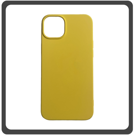 Θήκη Πλάτης - Back Cover, Silicone Σιλικόνη High Quality Liquid TPU Soft Protective Case Yellow Κίτρινο For iPhone 14 Plus