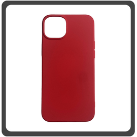 Θήκη Πλάτης - Back Cover, Silicone Σιλικόνη High Quality Liquid TPU Soft Protective Case Red Κόκκινο For iPhone 14 Plus