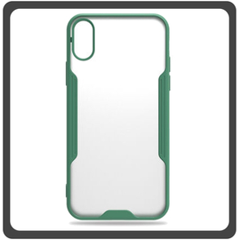 Θήκη Πλάτης - Back Cover, Silicone Σιλικόνη TPU-Rimmed Acrylic Protective Case Green Πράσινο For iPhone XR