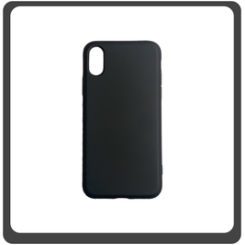 Θήκη Πλάτης - Back Cover, Silicone Σιλικόνη Liquid TPU Soft Protective Case Black Μαύρο For iPhone X/XS