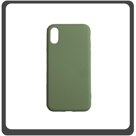 Θήκη Πλάτης - Back Cover, Silicone Σιλικόνη Liquid TPU Soft Protective Case Matcha Green Πράσινο For iPhone X/XS