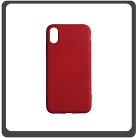 Θήκη Πλάτης - Back Cover, Silicone Σιλικόνη Liquid TPU Soft Protective Case Red Κόκκινο For iPhone X/XS