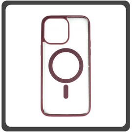 Θήκη Πλάτης - Back Cover, Silicone Σιλικόνη Frosted Edge Macaroon Magnetic Case Plum Purple Μωβ For iPhone 11
