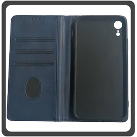 Θήκη Book, Leather Print Wallet Case Δερματίνη Blue Μπλε For iPhone XR