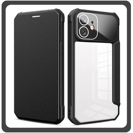 Θήκη Book, Δερματίνη Magnetic Leather Case Black Μαύρο For iPhone 11