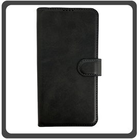Θήκη Book, Δερματίνη Leather Flap Wallet Case with Clasp Black Μαύρο For iPhone 14 Pro Max