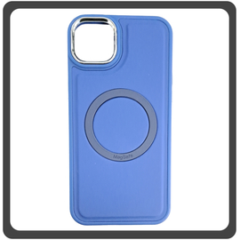 Θήκη Πλάτης - Back Cover, Silicone Σιλικόνη Liquid Magnetic Skin Protection Case Blue Μπλε For iPhone 14 Plus