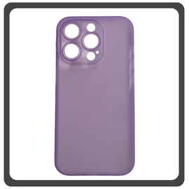Θήκη Πλάτης - Back Cover, Silicone Σιλικόνη Ultra Thin Feather PP Case Purple Μωβ For iPhone 14 Pro