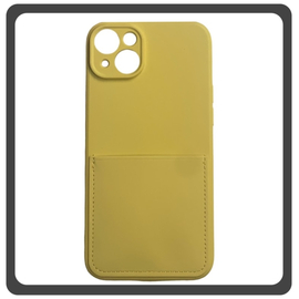 Θήκη Πλάτης - Back Cover, Silicone Σιλικόνη Liquid Inserted TPU Protective Case Yellow Κίτρινο For iPhone 13 Mini