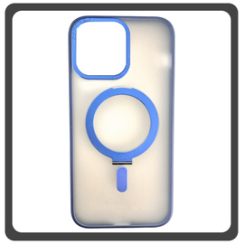 Θήκη Πλάτης - Back Cover, Silicone Σιλικόνη Creative Invisible Bracket Protective Case Navy Blue Μπλε For iPhone 13