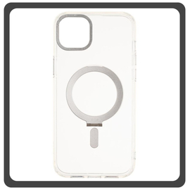 Θήκη Πλάτης - Back Cover, Silicone Σιλικόνη Creative Invisible Bracket Protective Case Silver Ασημί For iPhone 13