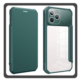 Θήκη Book, Leather Δερματίνη Colorful Magnetic Leather Case Green Πράσινο For iPhone 12