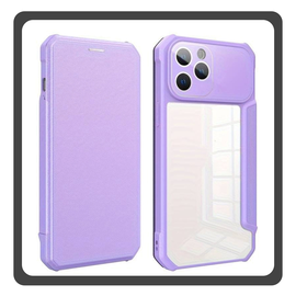 Θήκη Book, Leather Δερματίνη Colorful Magnetic Leather Case Purple Μωβ For iPhone 12