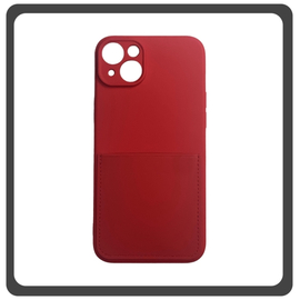 Θήκη Πλάτης - Back Cover, Silicone Σιλικόνη Liquid Inserted TPU Protective Case Red Κόκκινο For iPhone 13