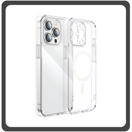 Θήκη Πλάτης - Back Cover, Silicone Σιλικόνη Fine Hole TPU Magnetic Case Transparent Διάφανο For iPhone 13 Pro