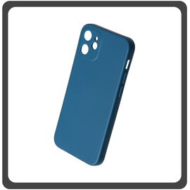 Θήκη Πλάτης - Back Cover, Silicone Σιλικόνη Ultra Thin Feather Case Dark Blue Μπλε For iPhone 12