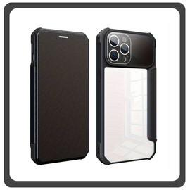 Θήκη Book, Leather Δερματίνη Colorful Magnetic Case Black Μαύρο For iPhone 13 Pro Max