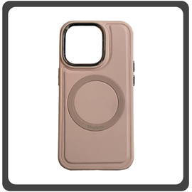 Θήκη Πλάτης - Back Cover, Silicone Σιλικόνη Liquid Magnetic Skin Protection Case Pink Ροζ For iPhone 12 / 12 Pro