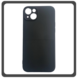 Θήκη Πλάτης - Back Cover, Silicone Σιλικόνη Liquid Inserted TPU Protective Case Black Μαύρο For iPhone 13 Mini