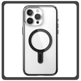 Θήκη Πλάτης - Back Cover, Silicone Σιλικόνη Pattern Plated Magnetic Case Black Μαύρο For iPhone 13 Pro