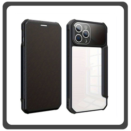 Θήκη Book, Δερματίνη Leather Colorful Magnetic Leather Case Black Μαύρο For iPhone 14 Pro