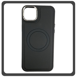 Θήκη Πλάτης - Back Cover, Silicone Σιλικόνη Liquid Magnetic Skin Protection Case Black Μαύρο For iPhone 13