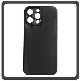 Θήκη Πλάτης - Back Cover, Silicone Σιλικόνη Ultra Thin Feather PP Case Black Μαύρο For iPhone 13 Pro