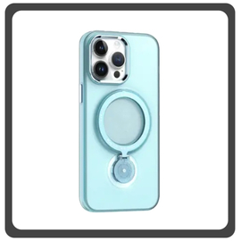 Θήκη Πλάτης - Back Cover, Silicone Σιλικόνη Rotating Magnetic Bracket Protective Case Light Blue Μπλε For iPhone 13 Pro