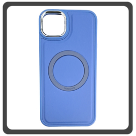 Θήκη Πλάτης - Back Cover, Silicone Σιλικόνη Liquid Magnetic Skin Protection Case Blue Μπλε For iPhone 13