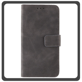 Θήκη Book, Leather Δερματίνη Flap Wallet Case with Clasp Gray Γκρι For iPhone 13 Pro