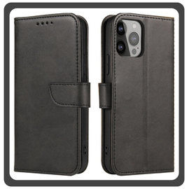 Θήκη Book, Leather Δερματίνη Flap Wallet Case with Clasp Gray Γκρι For iPhone 13 Mini