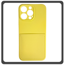 Θήκη Πλάτης - Back Cover, Silicone Σιλικόνη Liquid Inserted TPU Protective Case Yellow Κίτρινο For iPhone 13 Pro