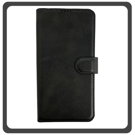 Θήκη Book, Leather Δερματίνη Flap Wallet Case with Clasp Black Μαύρο For iPhone 13 Pro