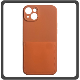 Θήκη Πλάτης - Back Cover, Silicone Σιλικόνη Liquid Inserted TPU Protective Case Orange Πορτοκαλί For iPhone 14