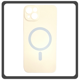 Θήκη Πλάτης - Back Cover, Silicone Σιλικόνη Liquid Silicone Magnetic Protection Case White Άσπρο For iPhone 13 Mini