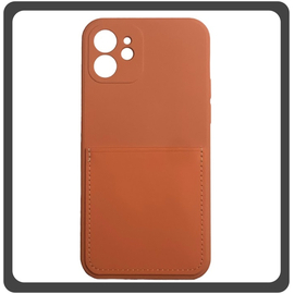 Θήκη Πλάτης - Back Cover, Silicone Σιλικόνη Liquid Inserted TPU Protective Case Orange Πορτοκαλί For iPhone 12