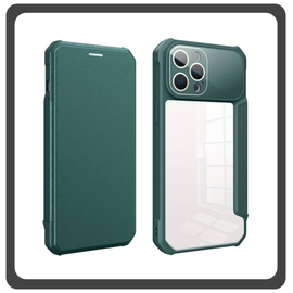 Θήκη Book, Δερματίνη Leather Colorful Magnetic Leather Case Dark Green Πράσινη For iPhone 14 Pro