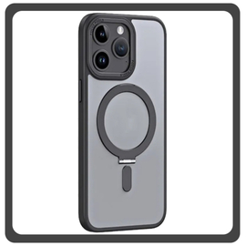 Θήκη Πλάτης - Back Cover, Silicone Σιλικόνη Creative Invisible Bracket Protective Case Black Μαύρο For iPhone 13 Pro Max