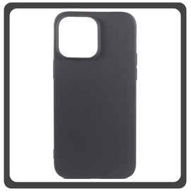 Θήκη Πλάτης - Back Cover, Silicone Σιλικόνη High Quality Liquid TPU Soft Protective Case Black Μαύρο For iPhone 13 Pro