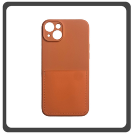 Θήκη Πλάτης - Back Cover, Silicone Σιλικόνη Liquid Inserted TPU Protective Case Orange Πορτοκαλί For iPhone 13