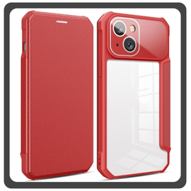 Θήκη Book, Leather Δερματίνη Colorful Magnetic Case Red Κόκκινο For iPhone 13