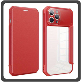 Θήκη Book, Δερματίνη Leather Colorful Magnetic Leather Case Red Κόκκινη For iPhone 14 Pro